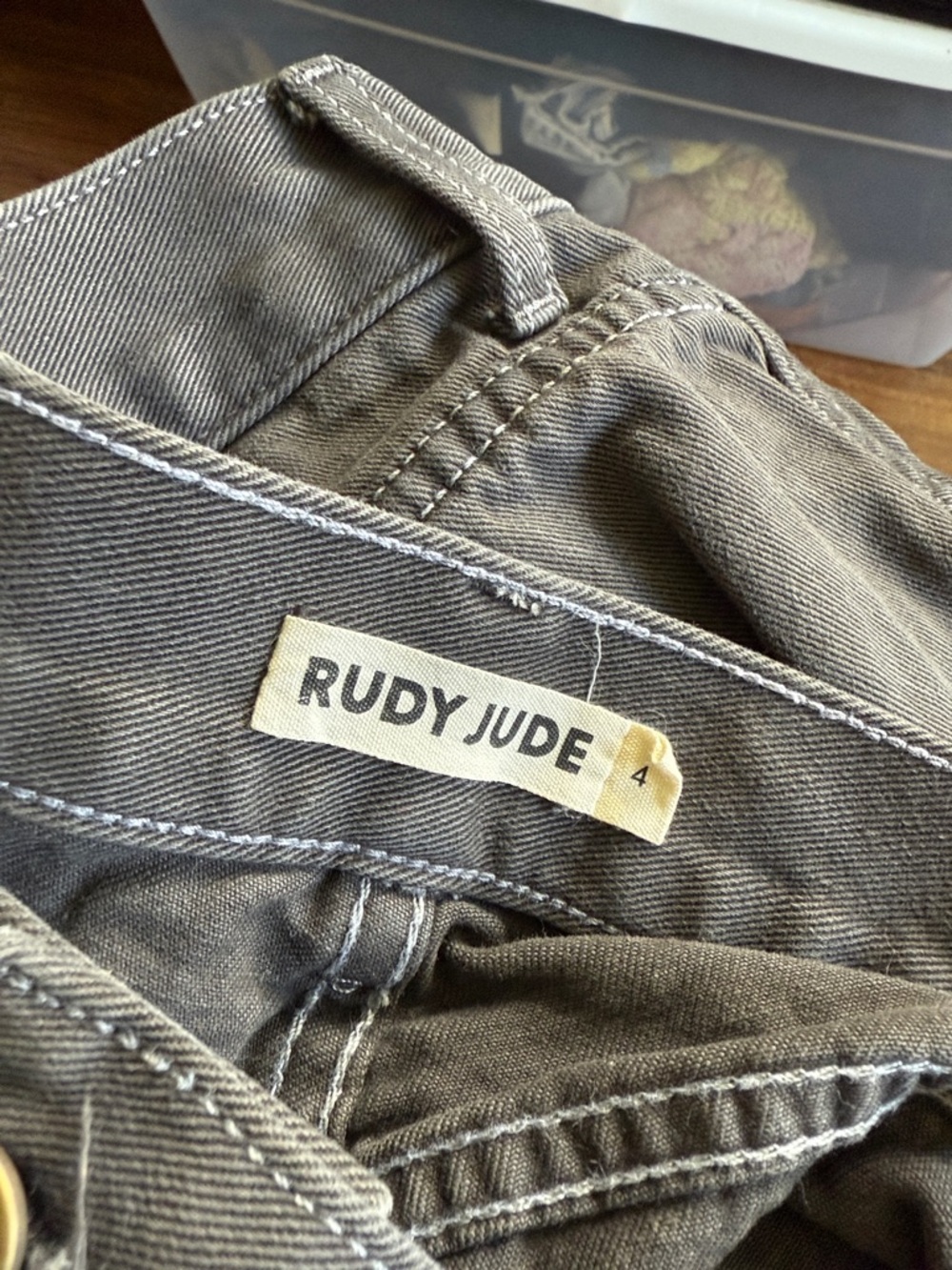 Rudy Jude Utility Canvas Jeans in Sage Size 4 - Picture 13 of 13